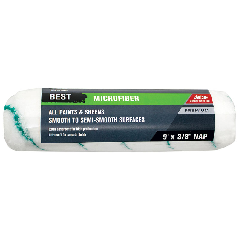 9" X 3/8" Ace Microfiber Paint Roller Cover