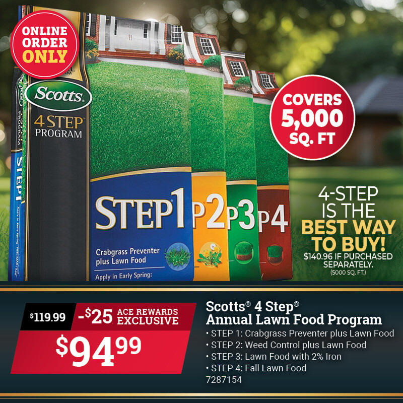 5,000 Sq. Ft. Scotts 4 Step Annual Program Lawn Food For All Grasses