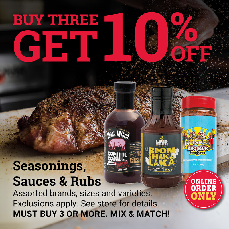 Buy Three Get 10% OFF Seasonings, Sauces & Rubs