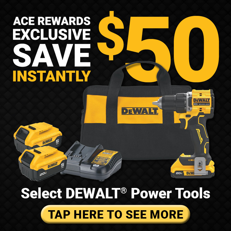 Save $50 on Select DEWALT® Power Tools